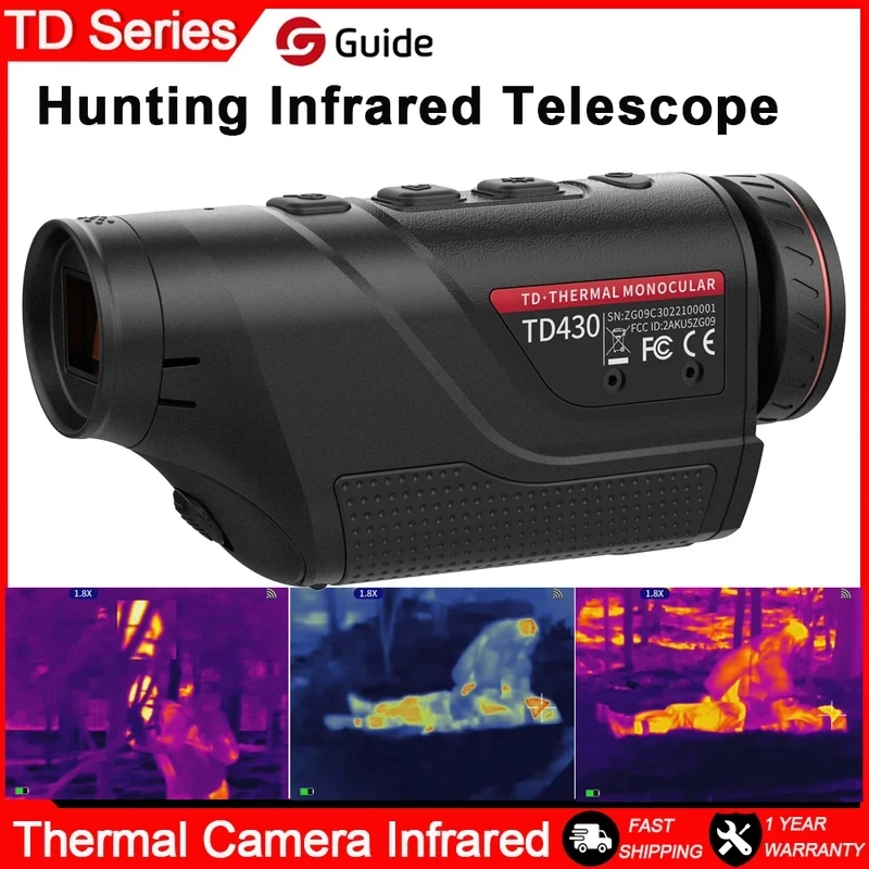 Guide TD211 TD411 Thermal Imager for Hunting WiFi Laser Pointer Night Vision Detector Outdoor Telescope Infrared Thermal Camera