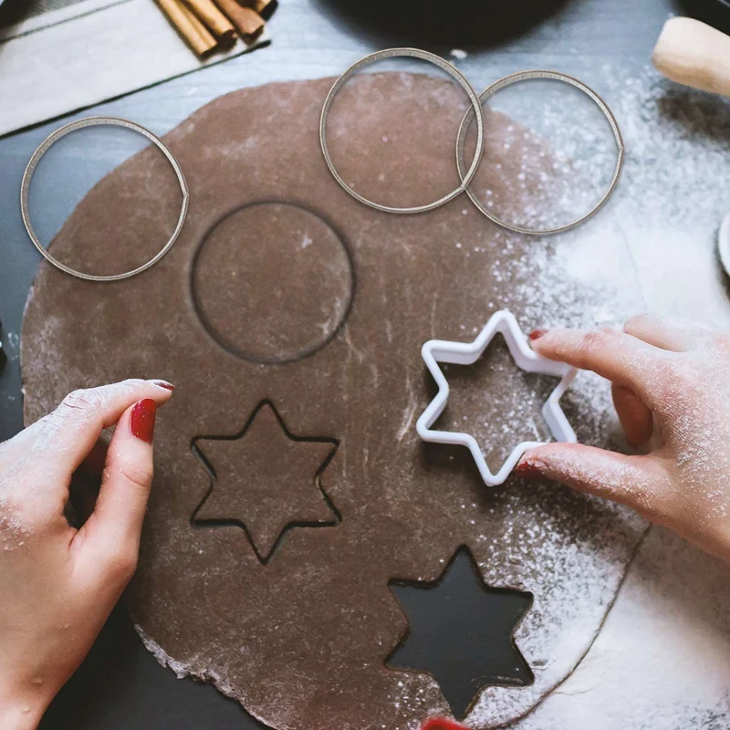 A88X 10 pezzi 4,5 cm rotondo in acciaio inox perforato senza soluzione di continuità anello per crostata anello per quiche crostata pan torta anello per crostata con foro anello di conchiglia per crostata