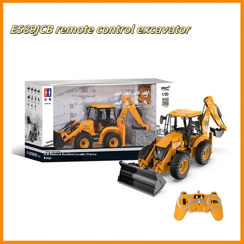 Double E E589 Rc Excavator Tractor 2.4g 6 Channel Rc Radio Controlled Car 6ch Electric Digger Truck Toys For Boys Children Gift