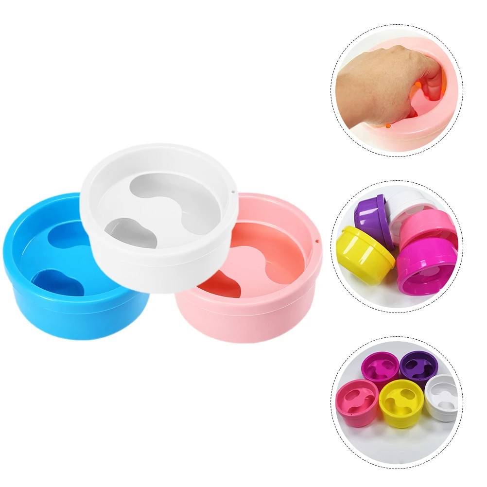 3 pçs manicure tigela de imersão 6.5 Polegada plástico dedo embeber tigela para remoção da arte do prego cutícula cuidados spa ferramenta salão de beleza suprimentos