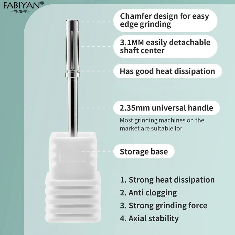 3.1 مللي متر مسمار صغير الرملي غطاء العصابات لآلة حفر الأظافر 80/120/150/180/240 حصى الأشعة فوق البنفسجية هلام إزالة طلاء الأظافر مسمار لقمة ثقب #5