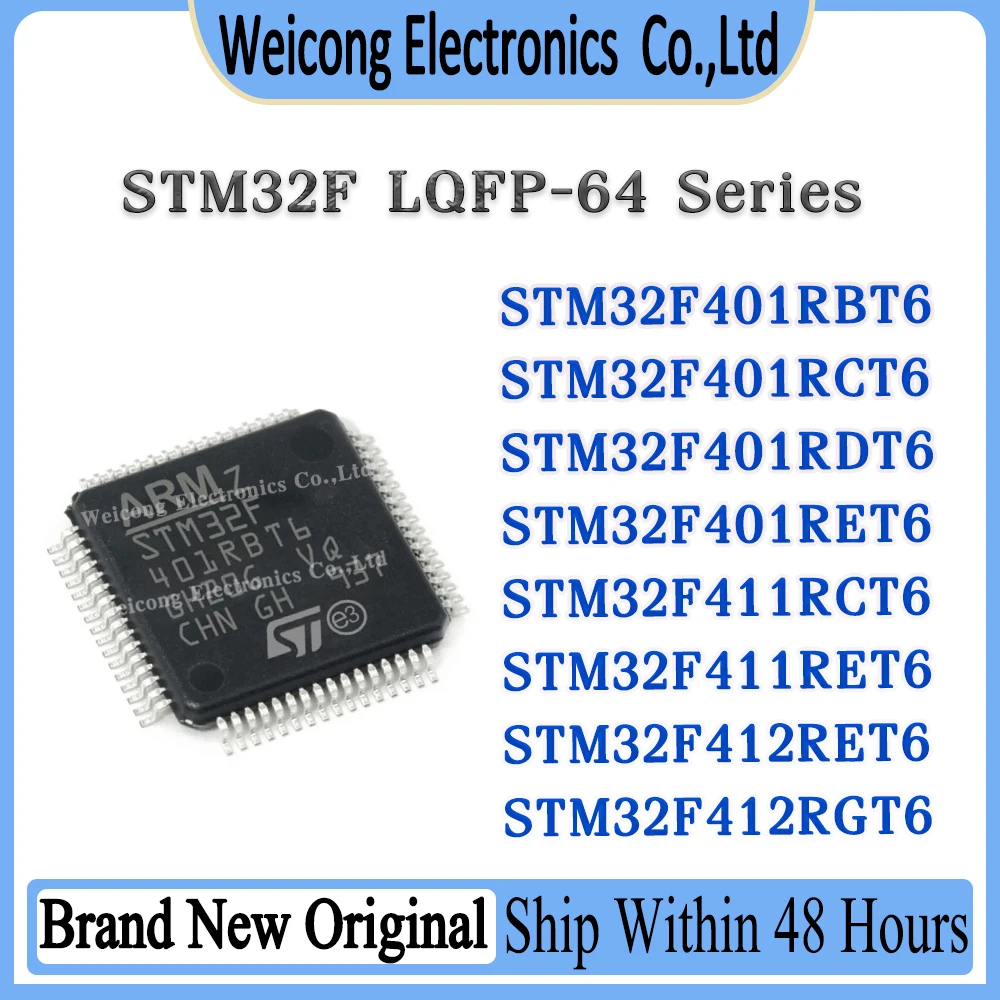 STM32F401RBT6 STM32F401RCT6 STM32F401RDT6 STM32F401RET6 STM32F411RCT6 STM32F411RET6 STM32F412RET6 STM32F412RGT6 STM IC MCU Chip