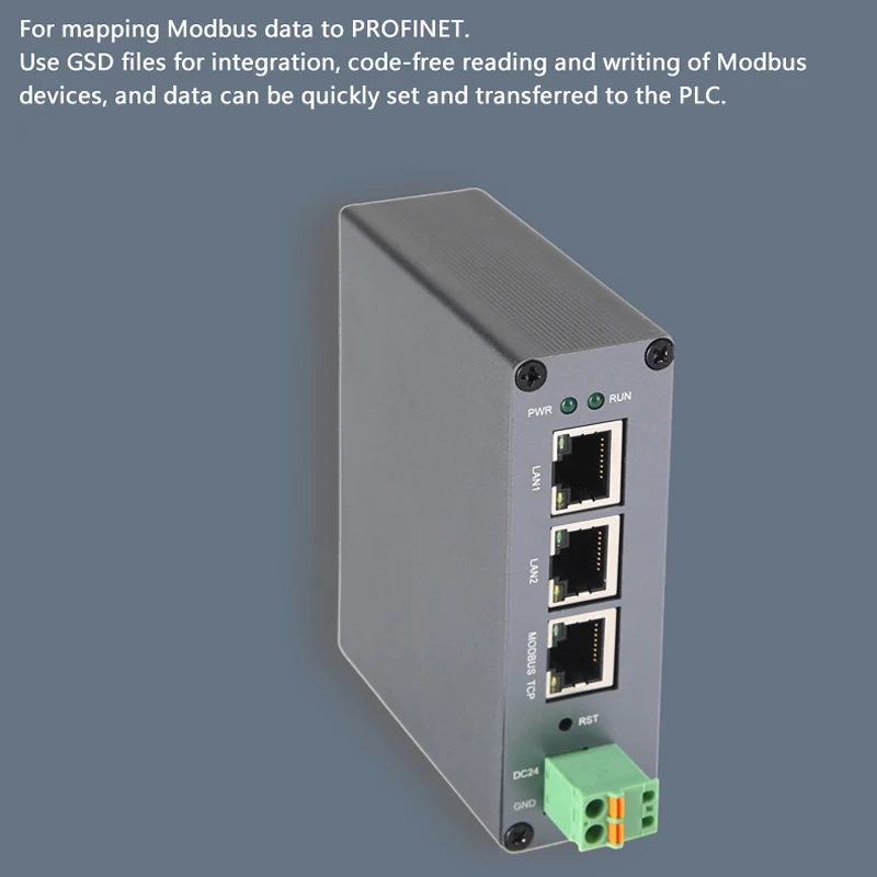 Profinet to Modbus TCP master-slave gateway PN communication protocol converter bus module GSD