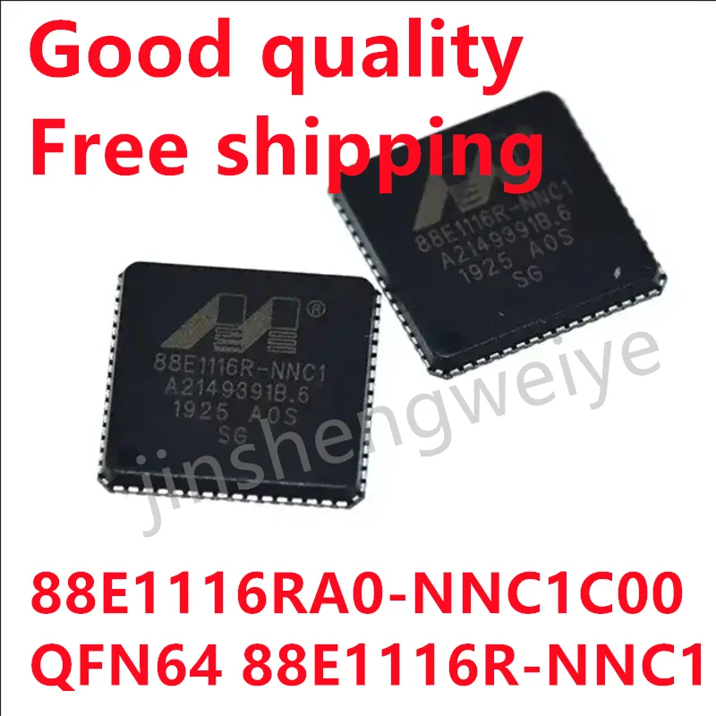 (1~10PCS) 88E1116RA0-NNC1C00 88E1116R-NNC1 QFN64 Ethernet Chip Brand New Good Quality Free Shipping