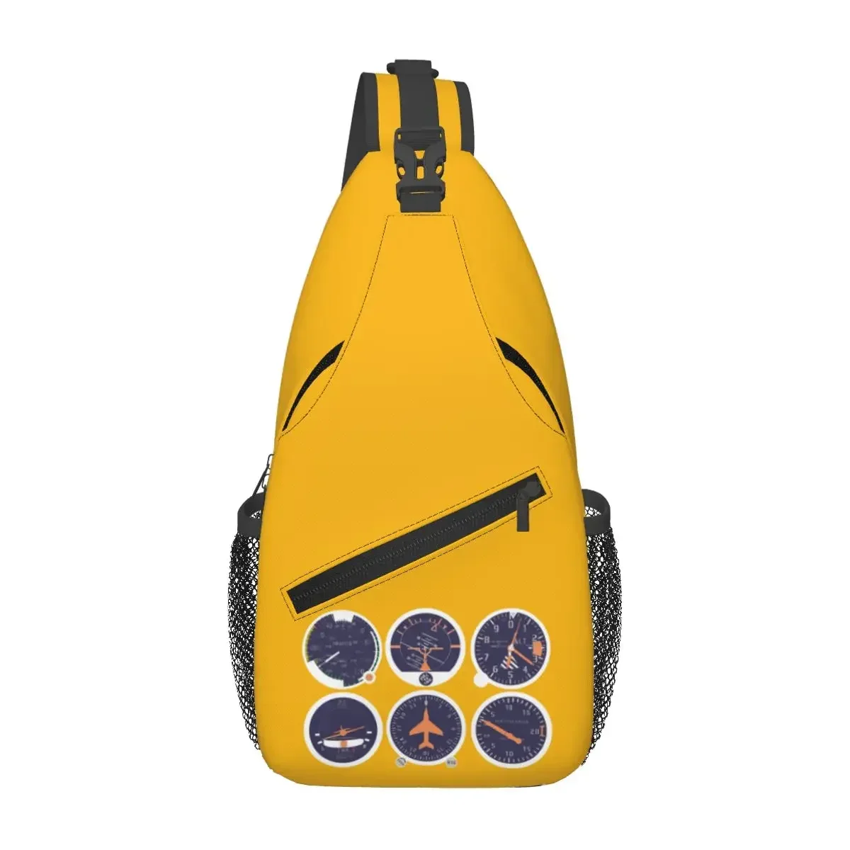 

Basic Six Flight Instruments Chest Bag Men Sling Crossbody Backpack Chest Bag Traveling Hiking Daypack Shoulder Bag