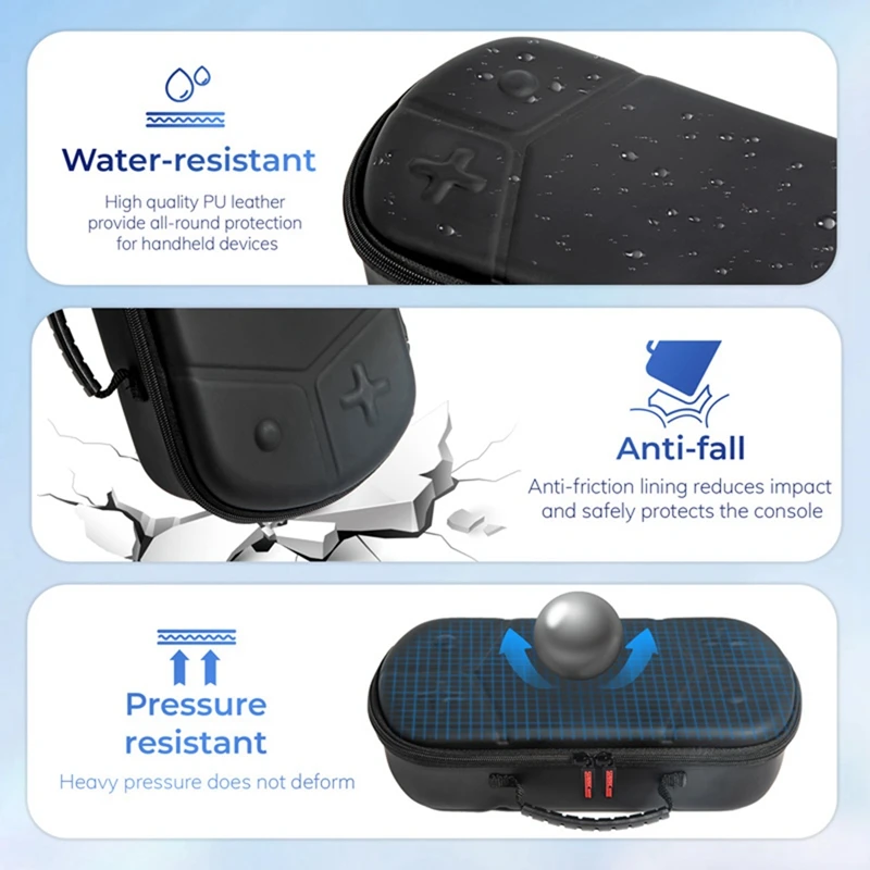 1 pz custodia da viaggio custodia e supporto design PU per Steam Deck/OLED/ASUS ROG Ally/Playstation Portal/Switch/Logitech G