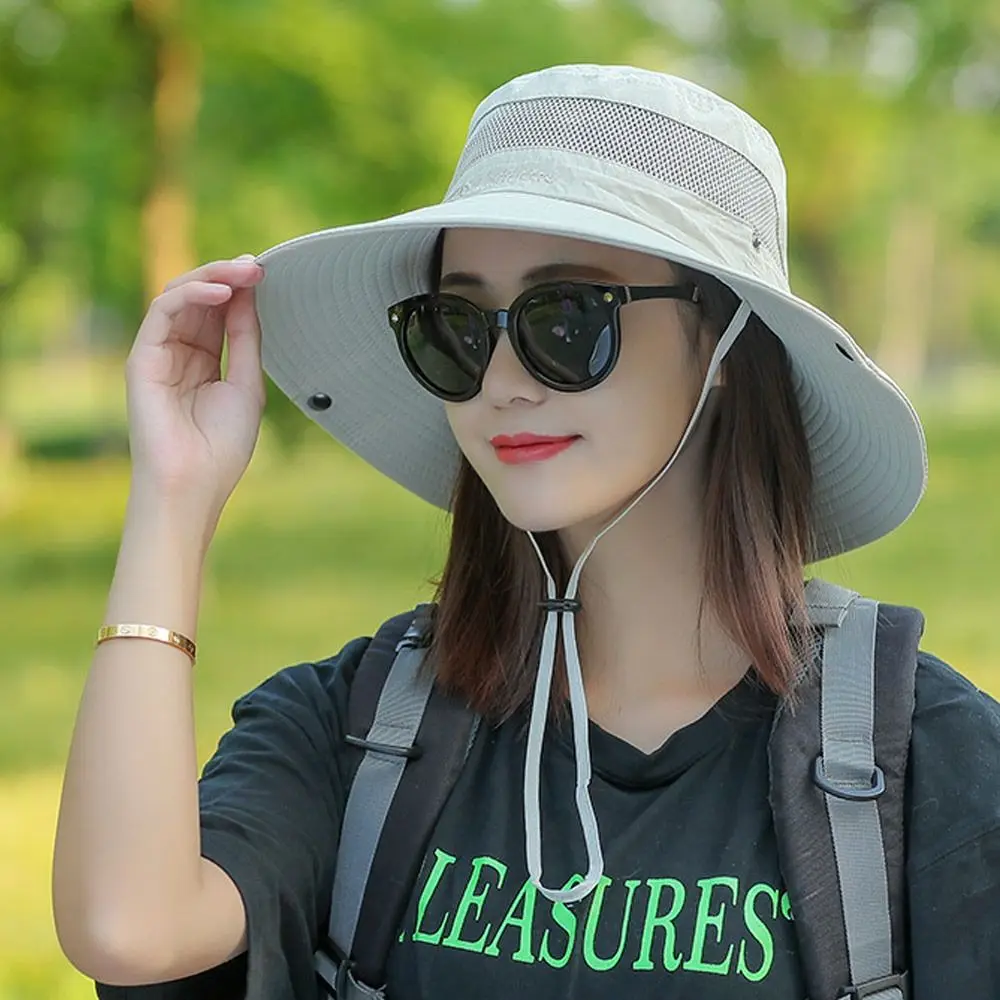 قبعة دلو قابلة للتنفس مع حماية من أشعة تحت البنفسجية ، قبعة شمسية قابلة للطي ، قبعة شمس محمولة خارجية ، الصيف