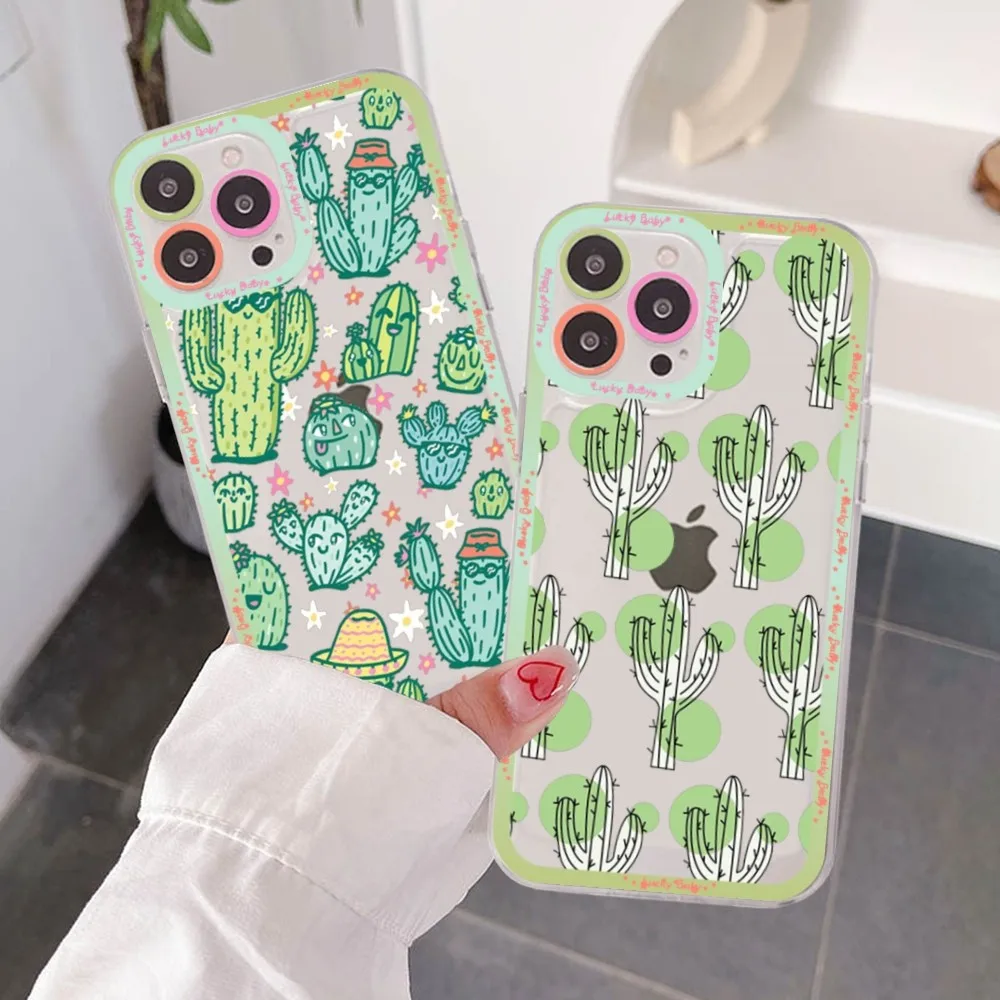 Cartoon art summer Cactus Phone Case For Samsung A 10 20 30 70 13 21 32 72 22 51 52 53 71 73 32 4g 32 5g Fundas