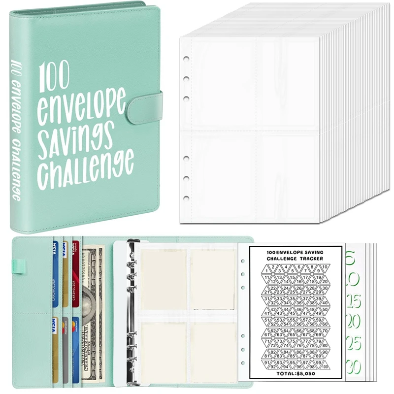 

100 Envelope Challenge Binder, Money Saving Challenge Book , Envelopes Money Saving Challenge Budget Binder