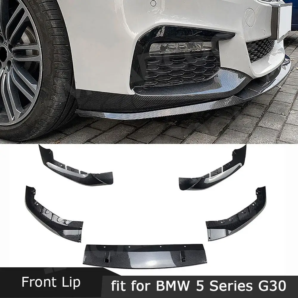 

ABS Front Lip Bumper Chin Spoiler Flap Bodykits for BMW 5 Series G30 Pre M Sport 2018 2019 2020 Front Splitters Car Accessories