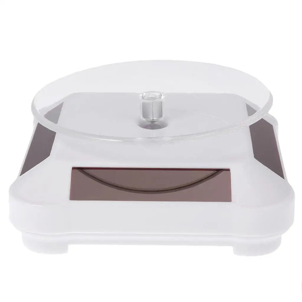 360° Rotating Display Stand Base Rotary Turntable - Solar/Battery Powered, 4 Colors for Choose