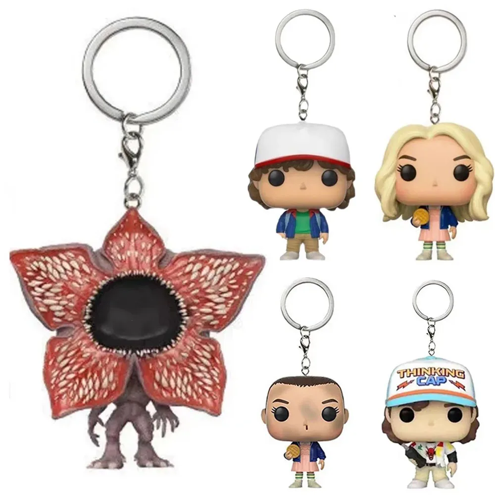 

Demogorgon Characters ELEVEN DUSTIN Barb Steve Robin Man-Eating Flower Figure Toy Vinyl Figure Pocket Things Keychain Model TOY