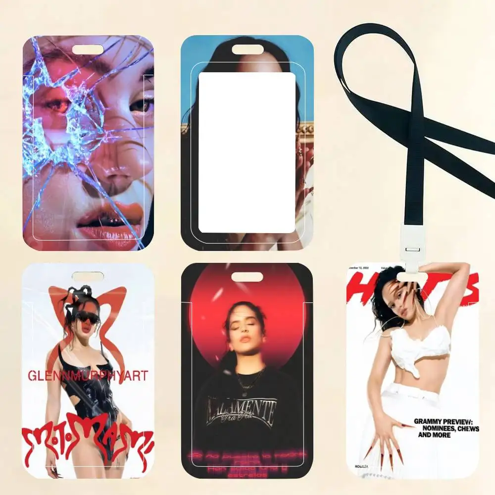 Rosalia Music Album Canvas Motomami Card Holder Neck Strap Pendant Door Badge Holder Lanyards Keychain Work Credential Case Gift