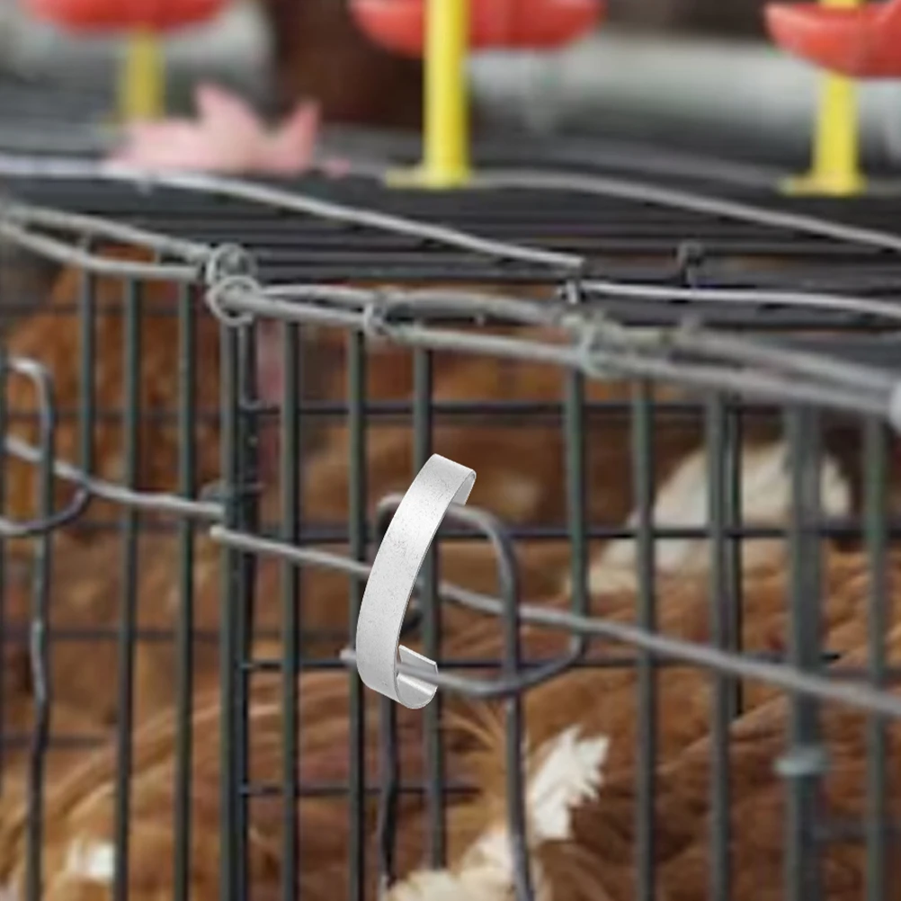 

30 Pcs Chicken Cage Door Buckle Hook Heavy Duty Steel Long Life Pet Cage Accessories Quail Breeding Equipment Hook