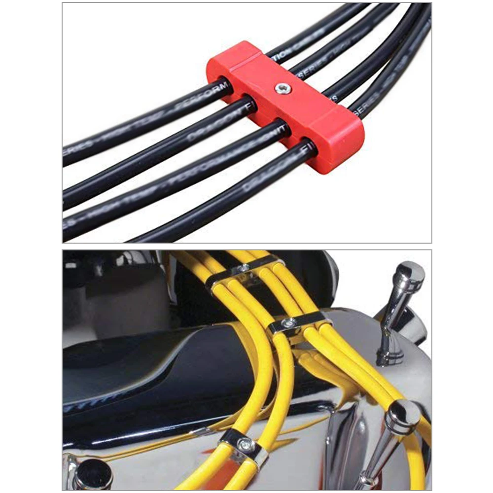 SBC 350 Spark Plug Wire Separators Dividers Looms CNC Premium Quality Aluminum Alloy Suits 7mm 8mm 9.5mm