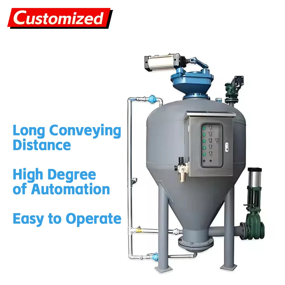 Custom Industrial Powder Granule Storage Tank Pump Continuous Lifting Vacuum Pumping Pneumatic Feeder Conveyors Control System