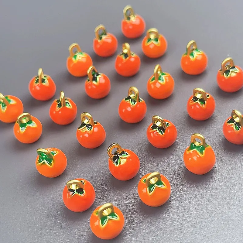 

10 шт./лот DIY смешанные ювелирные аксессуары трехмерный маленький кулон в виде хурмы для подвесок-браслета для телефона