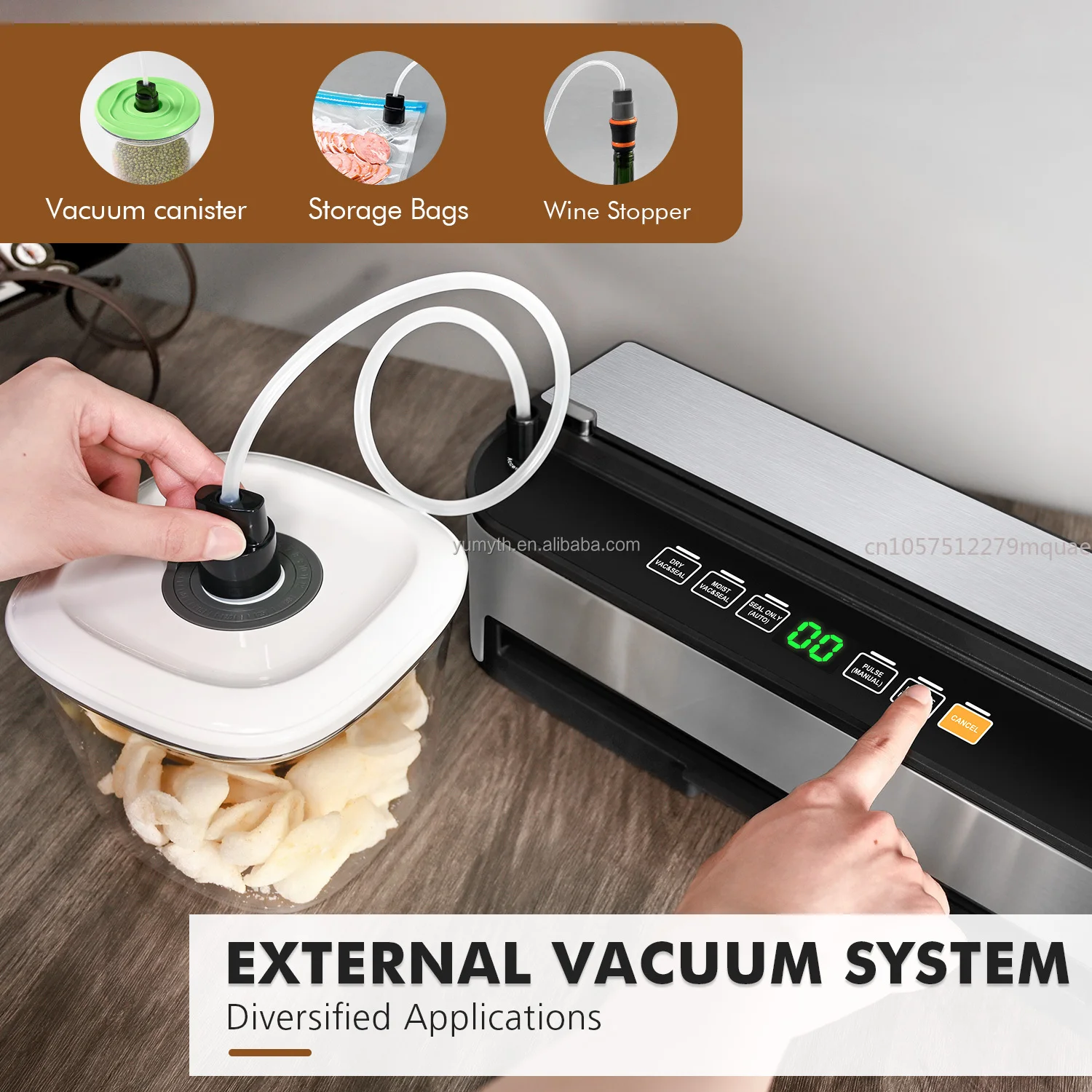 High-end Portable Household Electric Automatic Food Vacuum Sealing Machine Mini Handheld Kitchen Bag Packaging Machine