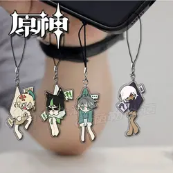 Genshin Impact Expression Cyno Acrylic Strap Lanyards For IPhone/Xiaomi/Huawei Mobile Phone Case Keychain Key Chain Cover Hang