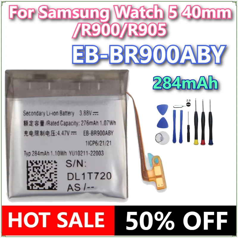 

Brand New EB-BR900ABY 284mAh watch Battery For Samsung Watch 5 40mm/R900/R905 + tools