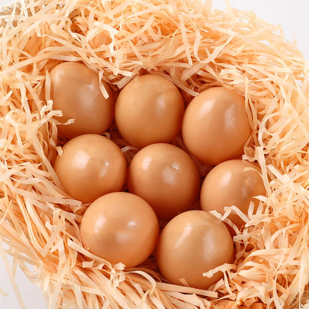 

16pcs Simulation Easter Decor For Chicken Plastic Diy Eggs Coop Diy Graffiti Egg Party Home Festival