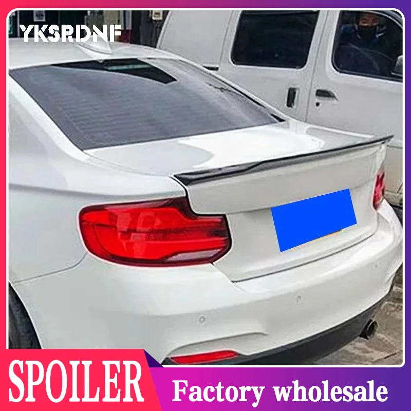 

Спойлер черного цвета с грунтовкой из углеродного волокна для BMW 2 серии F22 F87 M2 2014-2019 M235i M240i 218i 220i 228i