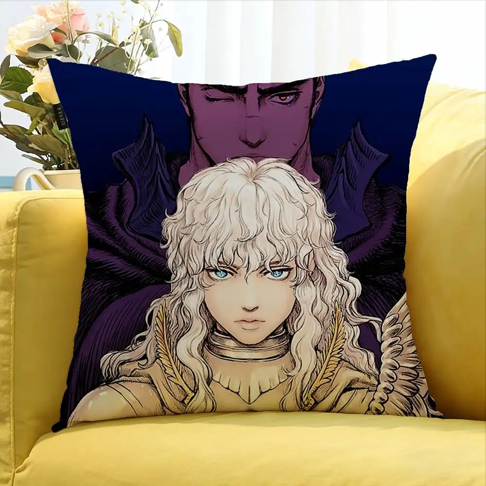 cartoon Griffith Guts Berserk Various Sizes Square Pillow Case For Car Home Bedchamber Decor