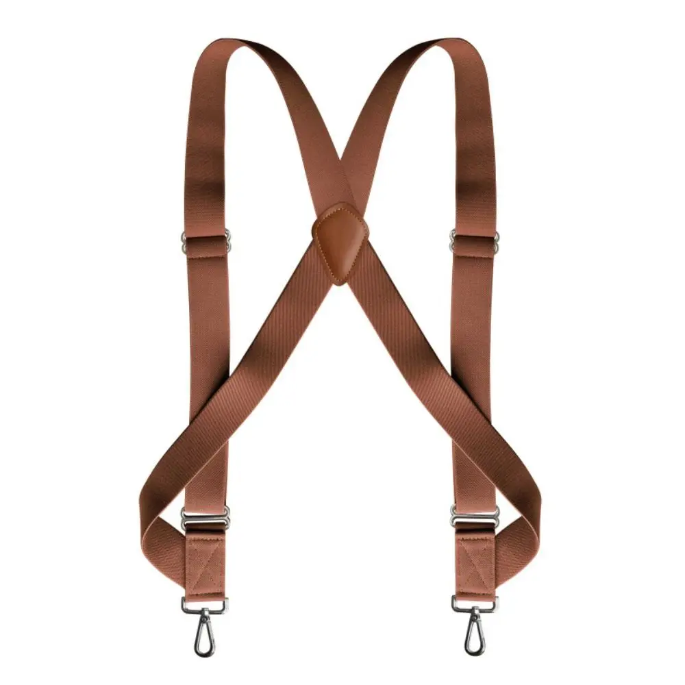 

Casual Retro Suspenders for Men Metal Clip British Style Leather Suspenders Anti-slip Suit Accessories Suspender Clip Business