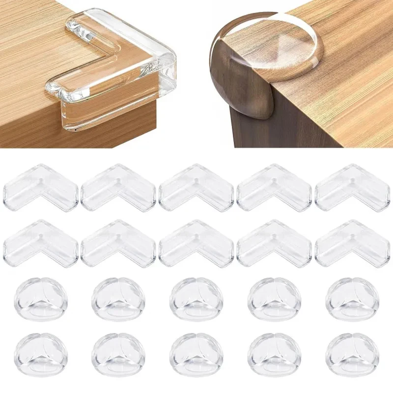 Kids Proofing Silicone Table Edge Corner Protector Soft Transparent Baby Safety Anti-Collision Protection Cover