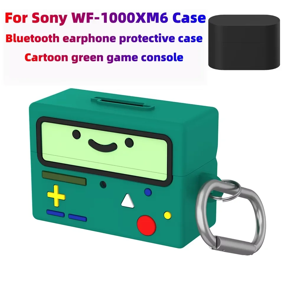 For Sony WF-1000XM6 (2026New) Coque Cartoon Green Game Console Design Waterproof Protective Case For Sony WF-1000XM6 Cover Funda
