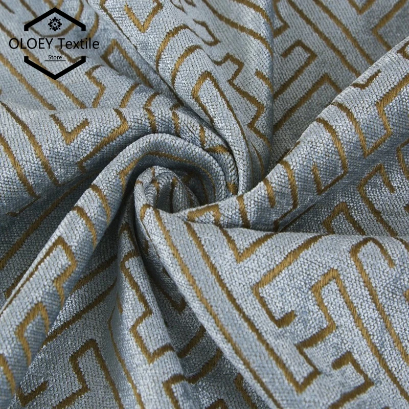

Heavy Chenille Sheer Curtains for Living Room Bedroom Windows Blue Thermal Insulated Room Curtains Drapes Vintage American Style