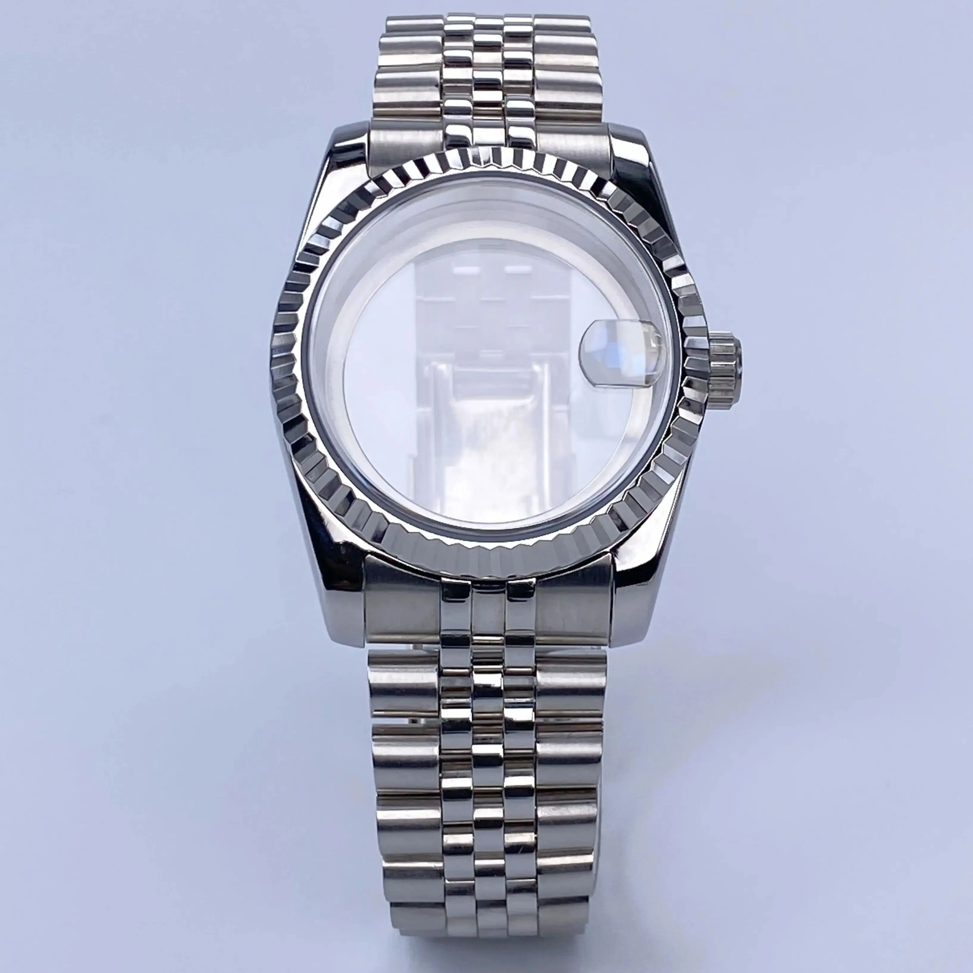 Корпус часов NH35, корпус 36 мм, водонепроницаемое сапфировое стекло, нержавеющая сталь, подходит для механизма NH35, NH36, аксессуары для циферблата 28,5 мм, корпус часов