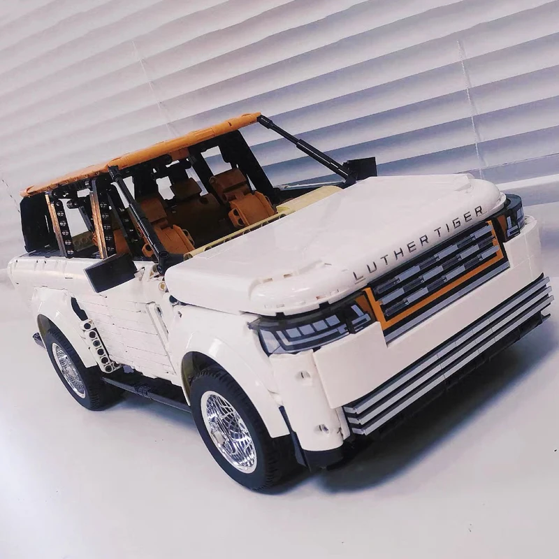 High-Tech White Off-road Vehicle Building Blocks Technical British classic City SUV Car Model Toys For Kid Birthday Gift MOC