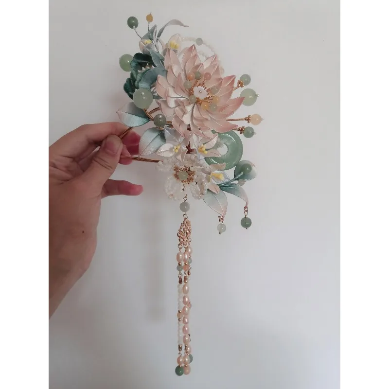 [Jingfu Han Fragrance] Mingyue Youtan - Lotus Wrapped Hanfu Accessories Tassel