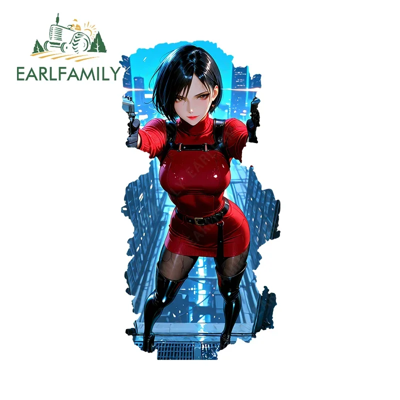 EARLFAMILY Ada Wong Motorcycle Car Bumper Window Stickers Cool anime Windshield Decals Simple Scratch-Proof Graffiti Sticker