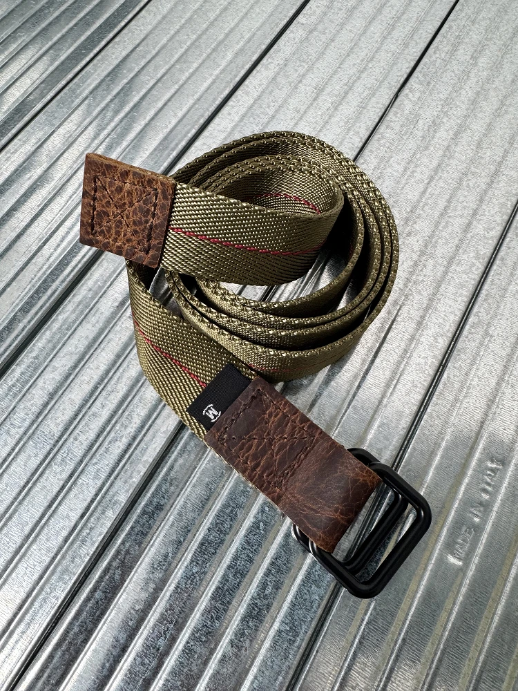 MADNESS 25SS IRON CLIP BELT Pulley leather buckle canvas belt tooling belt