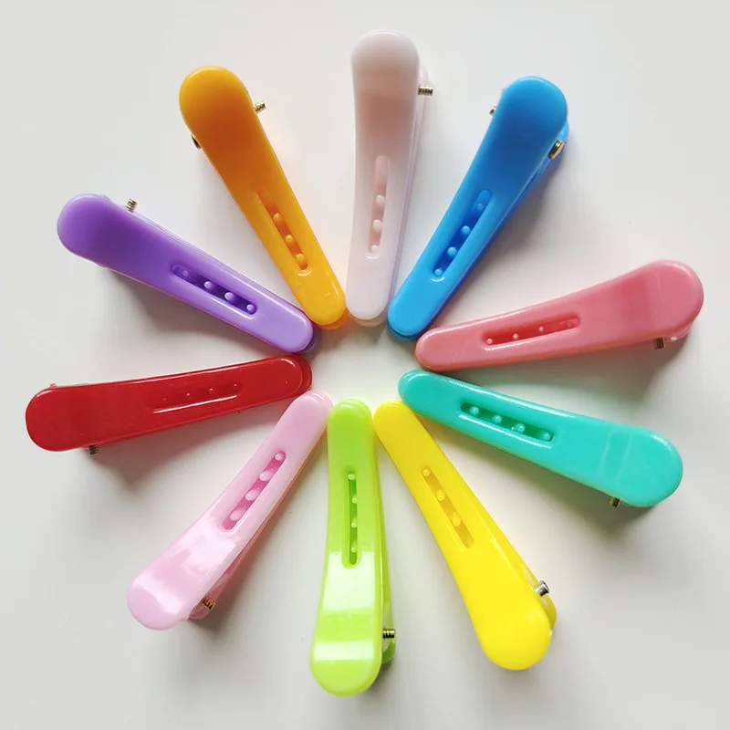 40 Stück/Set DIY Haaraccessoires 3,6cm Kunststoff-Haarspangen in Bonbonfarben, Entenschnabel-Haarklammern, Seitliche Haarschmuck-Elemente für Mädchen – Detail 10
