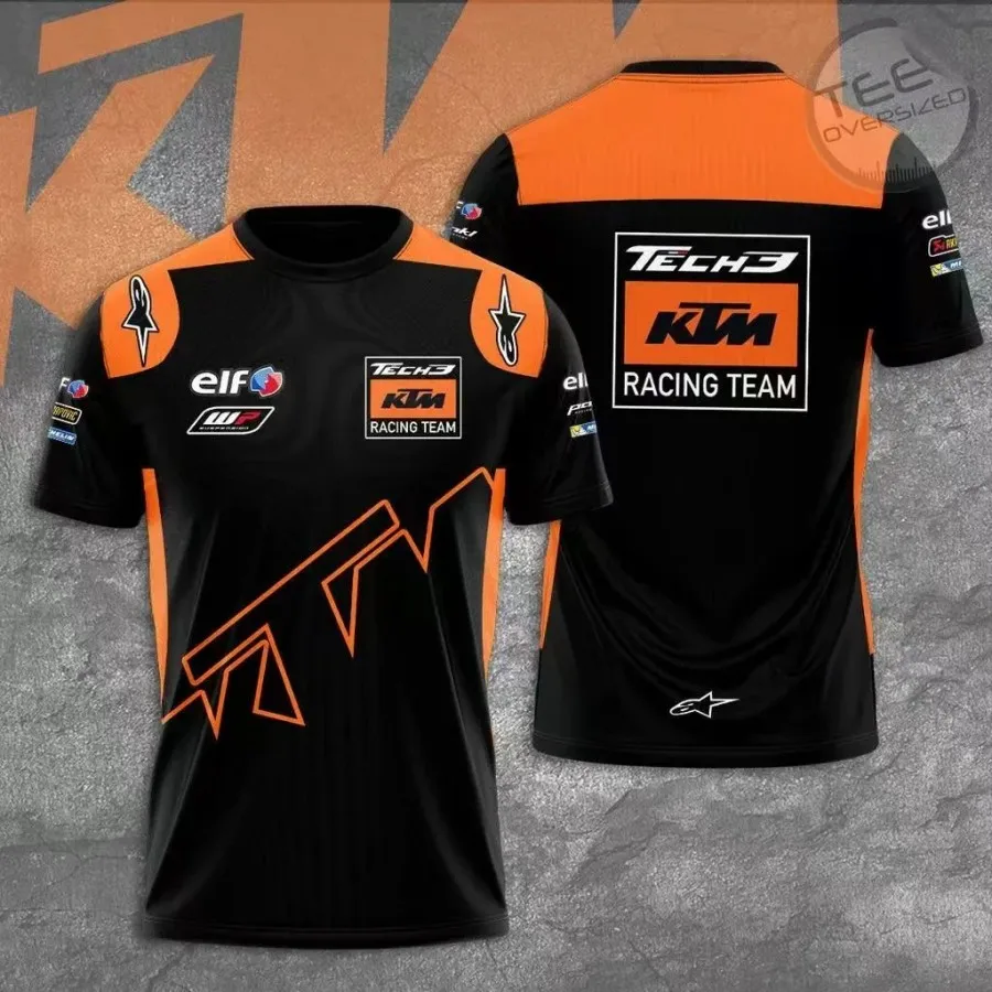 KTM Tech3 Racing Team T-Shirt, Men's, Breathable, Quick-Drying, Motorcycle Off-Road Apparel, Sports Top image 2