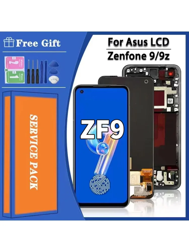 AMOLED dla Asus Zenfone 9 LCD AI2202-1A006EU, AI2202, AI2202_B wyświetlacz ekran dotykowy Digitizer zgromadzenie Zenfone 9z wymiana — zdjęcie produktu 7
