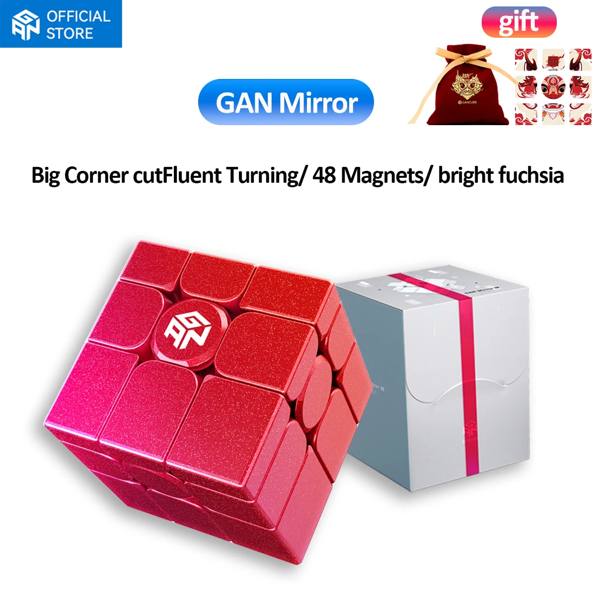 

【New Arrival】GAN MirrorM 3x3 Magnetic Speed Cube Educational Puzzle Toys Magic Cubes For Kids Adult Cuber Solve by Shape