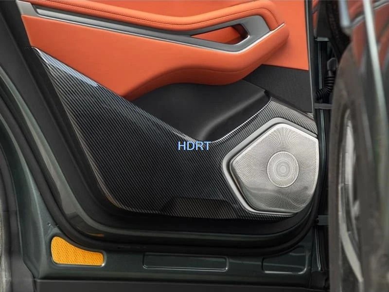 ل BYD Tang L 2025 + نمط السيارة الباب مكافحة لوحة ركلة وسادة الحرس غطاء طقم الجسم حامي اكسسوارات الديكور ملصق داخلي #6