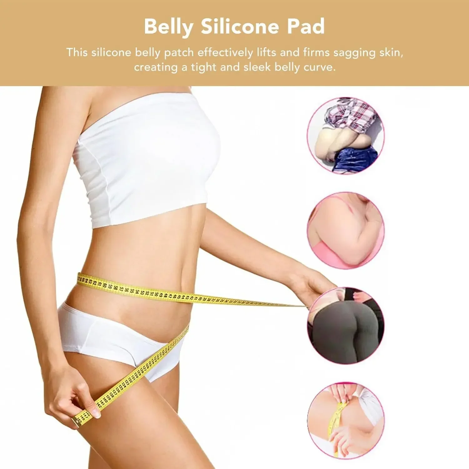 Belly Silicone Pad Anti Wrinkle Scar Stretch Marks Removal Sheets Reusable for Women Abdomen Belly Stomach Pads Stickers