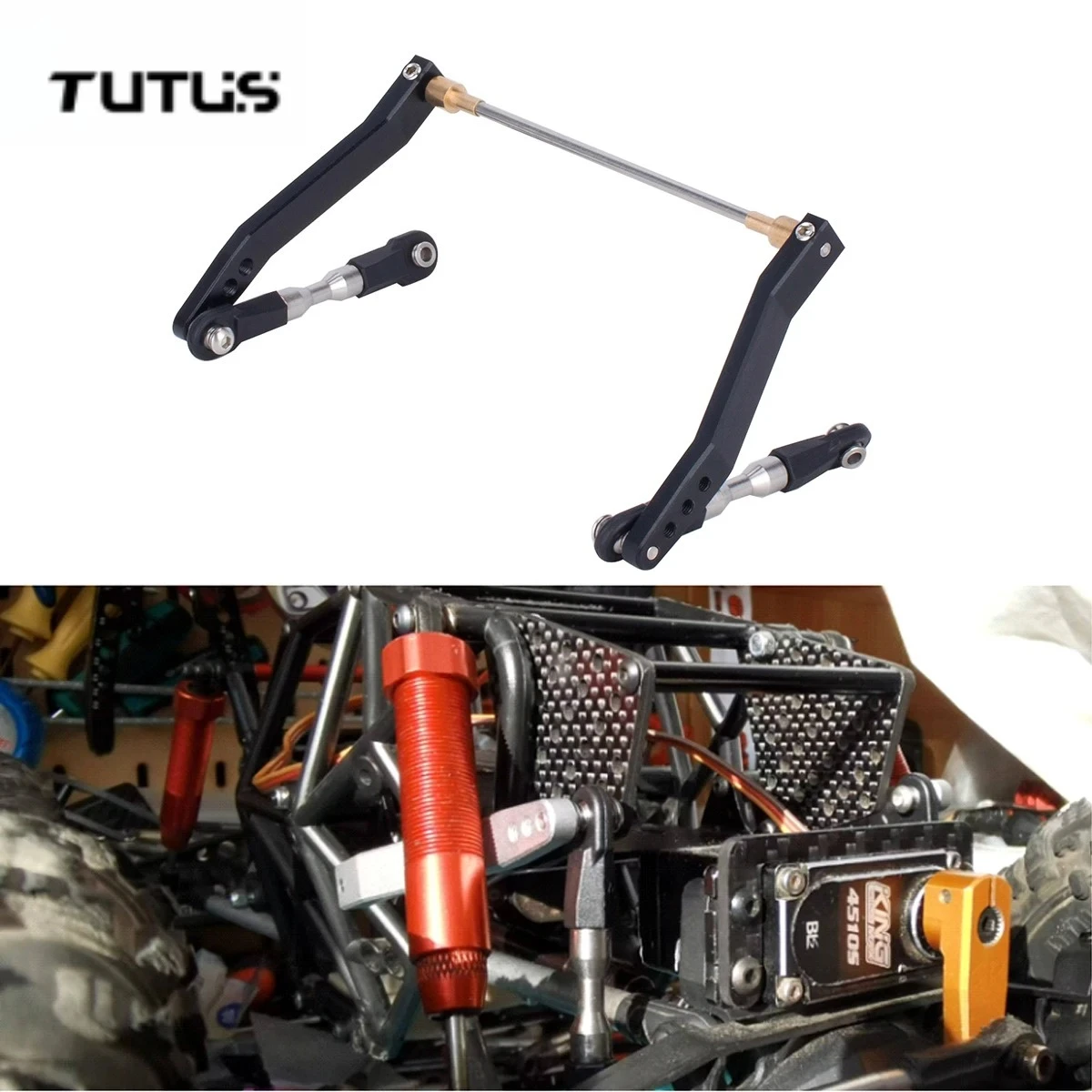 1/10 RC CNC Aluminum Sway Bar Anti-Tilt Link Rod for Crawler Vanquish VS4-10 Phoenix LCG DIY Upgrade Parts