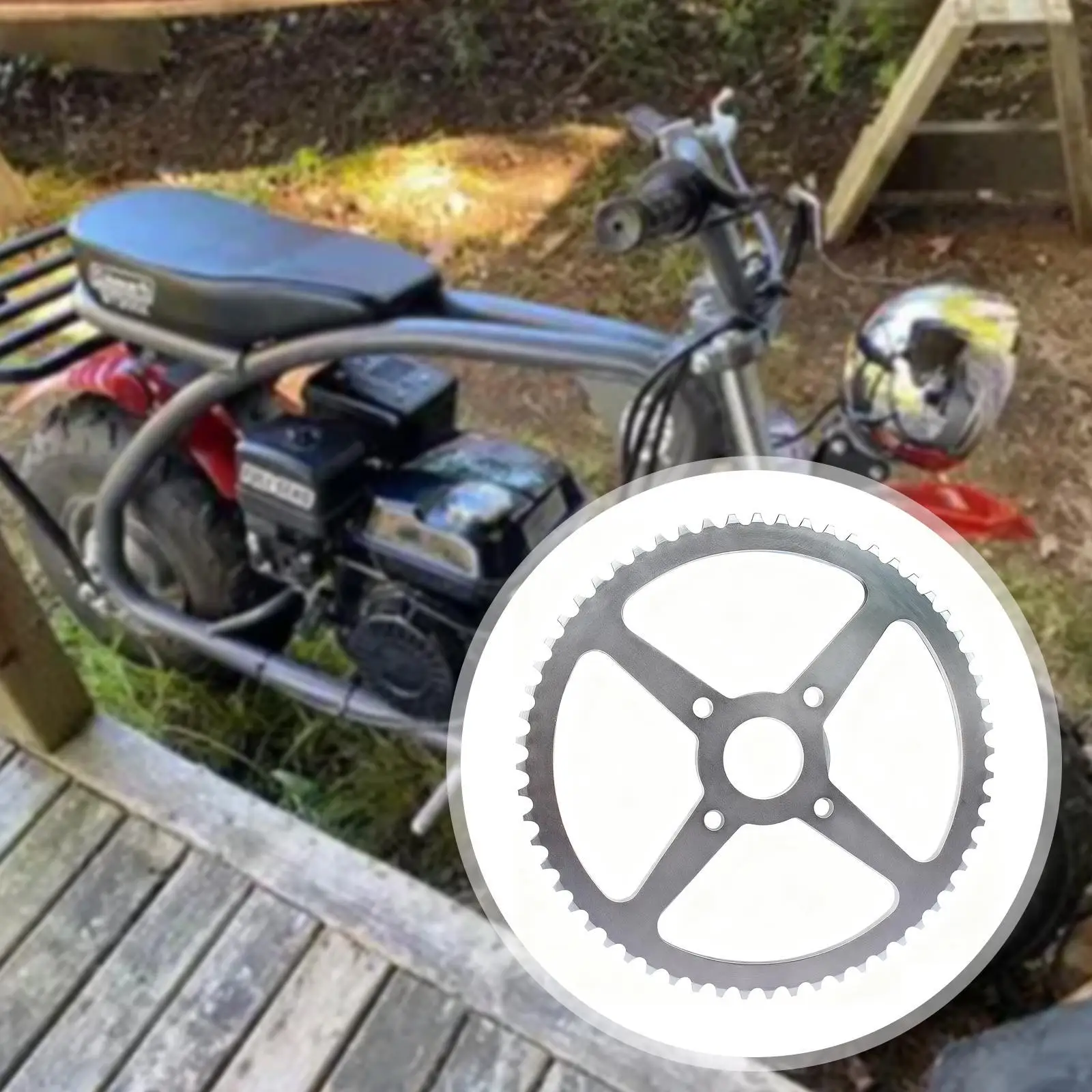 420 Chain Sprocket Sepeda Motor Sprocket Belakang Aksesoris Sepeda Motor Suku Cadang