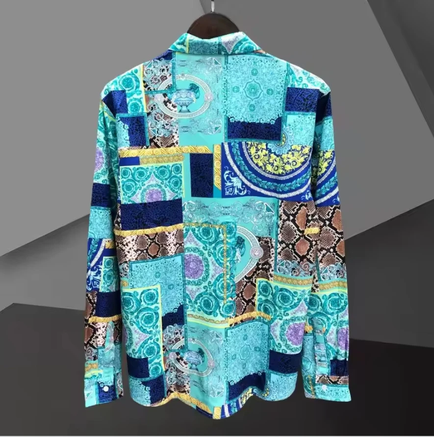 2025 Spring/Summer Season 2 Long sleeved Shirt Men's Large Fashion Label Advanced Mature Shirt Luxury Multi functional Personali