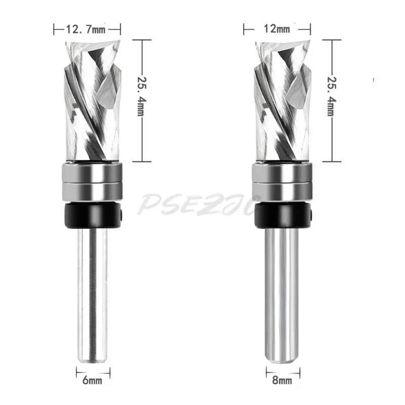 1pc Spiral Trimming Cutter Spiral Leveling Trimming Milling Cutter Slotting Groove Bottom Cleaning Woodworking Milling Cutter