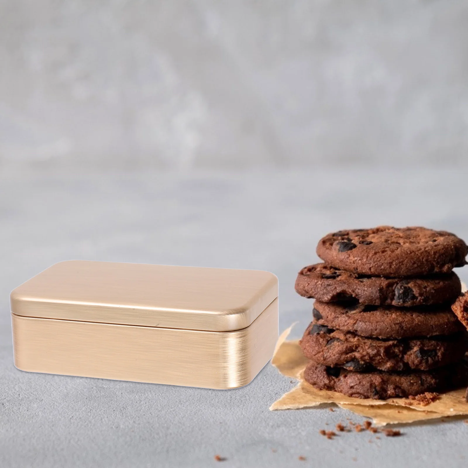 

5Pcs Rectangular Brushed Tin Box Small Metal Storage Container for Jewelry Coins Cosmetics Pills Tea Can with Lid