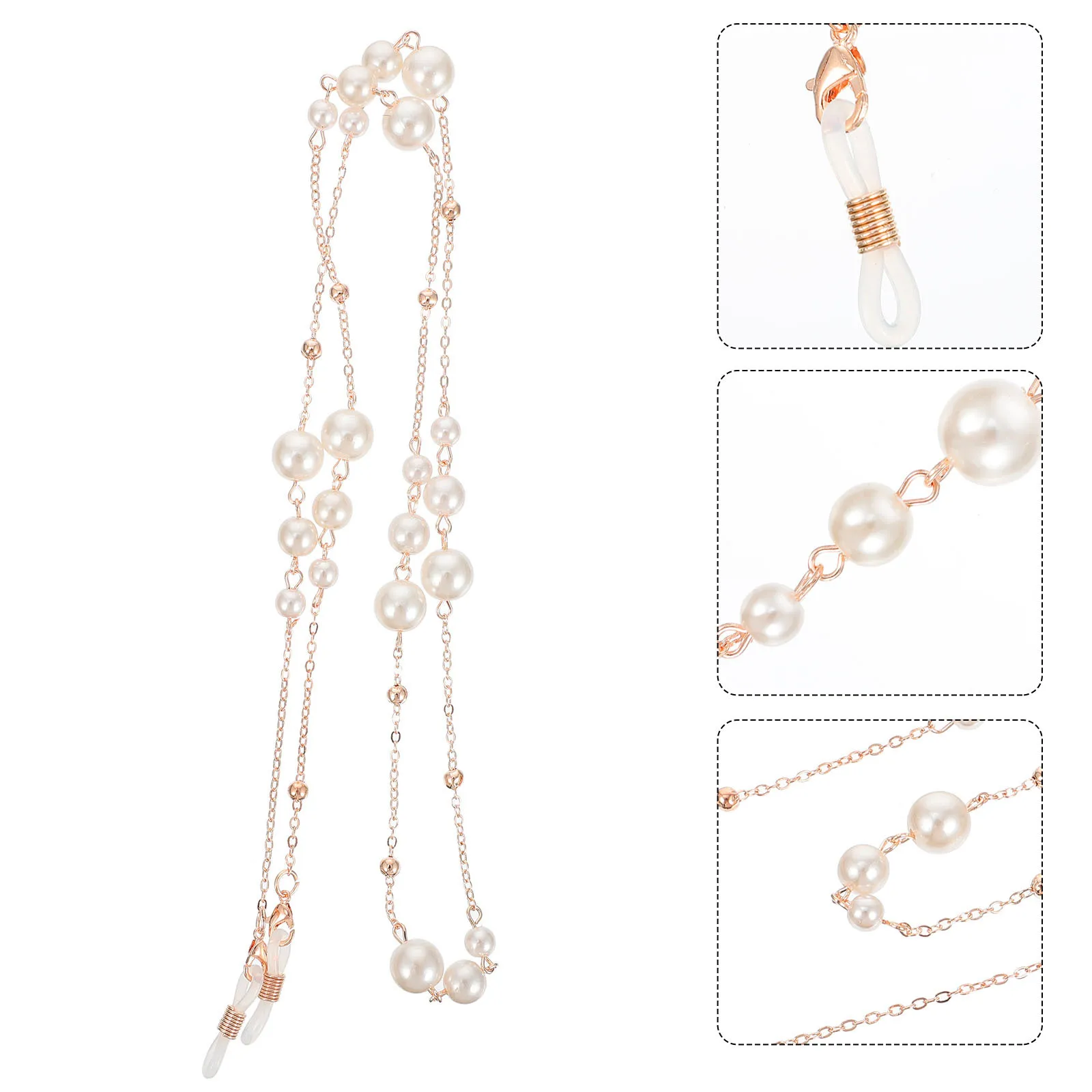 

1Pcs Glasses Lanyard Copper Spectacle Chain Smooth Light Skin-Friendly Eyeglass String for Indoor Outdoor Daily Wear Unisex