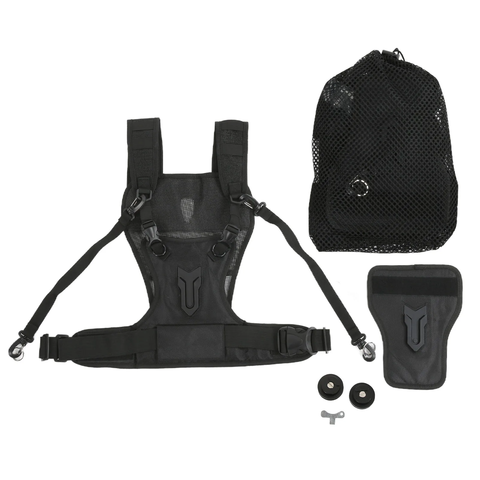 

Двойной ремень для камеры нейлоновый прочный удобный дышащий регулируемый нагрудный ремень для мульти-переноски Новинка