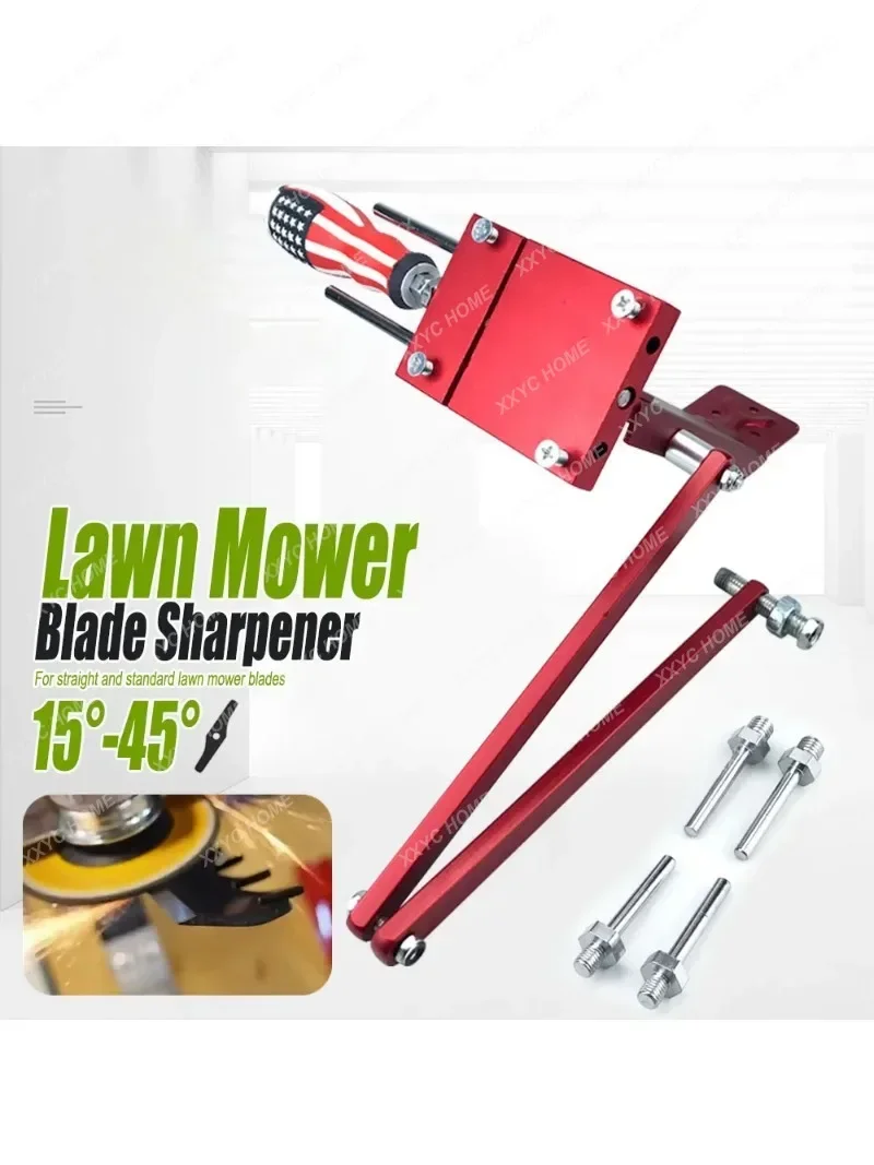 Sharpener Model Lawn Mower Blade Sharpener for Straight and Standard Lawn Mower Blades 15°-45° Adjustable